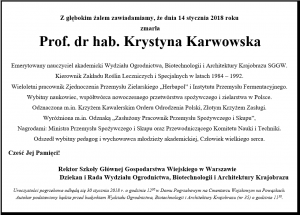 Nekrolog Karwowska